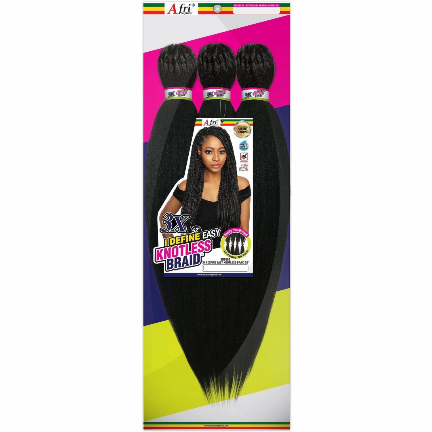 Afri-Naptural: 3X I-Define Easy Knotless Braid 52" (BRD308) 3 Afri-Naptural: 3X I-Define Easy Knotless Braid 52" (BRD308)