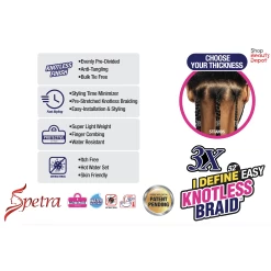 Afri-Naptural: 3X I-Define Easy Knotless Braid 52" (BRD308) 16 Afri-Naptural: 3X I-Define Easy Knotless Braid 52" (BRD308) -Wig Care Shop afri naptural braiding hair afri naptural 3x i define easy knotless braid 52 brd308 14521093062742