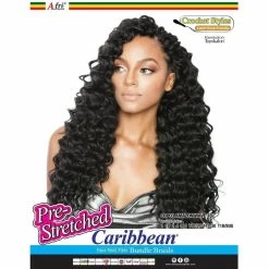Afri-Naptural: Caribbean Bundle Pre-Stretched Amazon Wave 18" (CBP03) - FINAL SALE -Wig Care Shop afri naptural crochet hair afri naptural caribbean bundle pre stretched amazon wave 18 cbp03 10951847936086