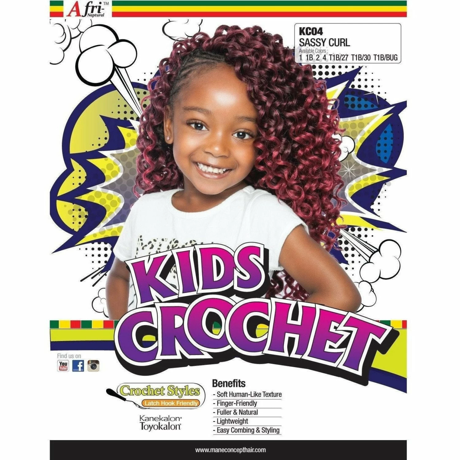 Afri-Naptural Kids Crochet Sassy Curl (KC04) 3 Afri-Naptural Kids Crochet Sassy Curl (KC04)