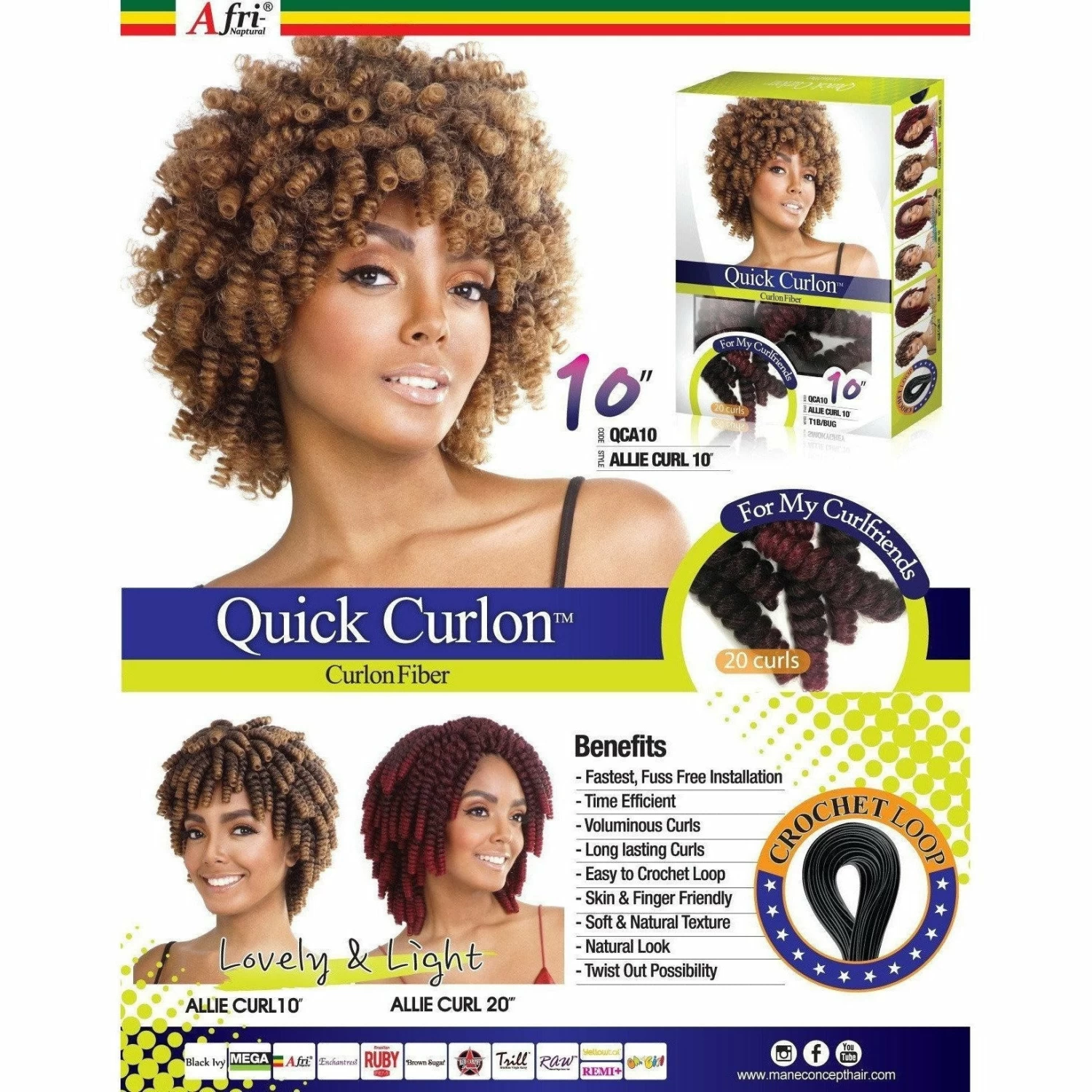 Afri-Naptural® Quick Curlon ALLIE CURL 10” (QCA10) - FINAL SALE 6 Afri-Naptural® Quick Curlon ALLIE CURL 10” (QCA10) - FINAL SALE - Image 4