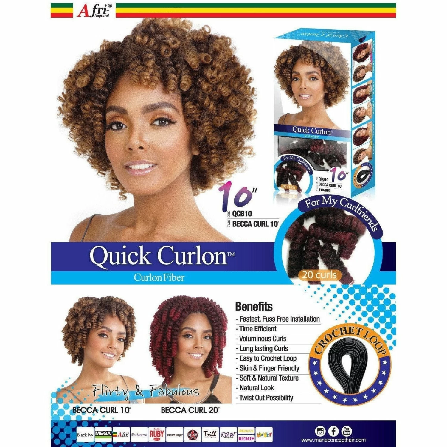 Afri-Naptural® Quick Curlon BECCA CURL 10” (QCB10) - FINAL SALE 6 Afri-Naptural® Quick Curlon BECCA CURL 10” (QCB10) - FINAL SALE - Image 4