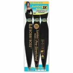 Bobbi Boss: 3X Jumbo Braid Feather Tip Pre-Stretched 54" -Wig Care Shop bobbi boss braiding hair bobbi boss 3x jumbo braid feather tip pre stretched 54 28793408487510