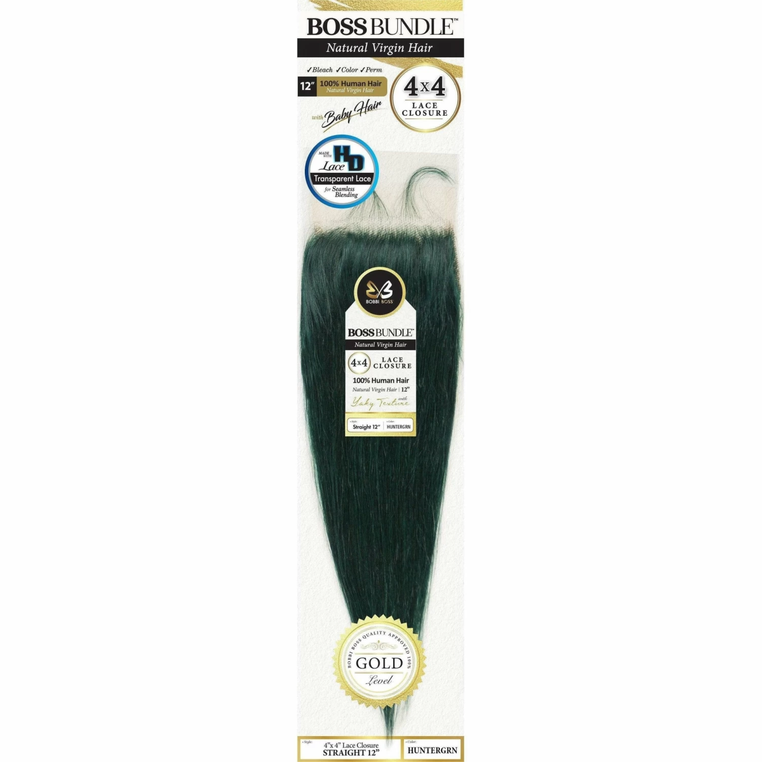 Bobbi Boss: Boss Bundle 100% Virgin Hair Closure - Straight 12" 7 Bobbi Boss: Boss Bundle 100% Virgin Hair Closure - Straight 12" - Image 5