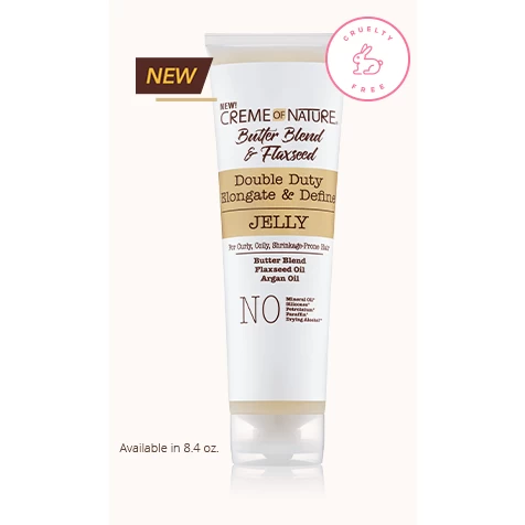 Creme Of Nature: Butter Blend & Flaxseed Curl Jelly 3 Creme Of Nature: Butter Blend & Flaxseed Curl Jelly