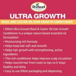Difeel: Ultra Growth Basil & Castor Oil Pro Growth Conditioner 12oz -Wig Care Shop difeel hair care difeel ultra growth basil castor oil pro growth conditioner 12oz 30696414543958