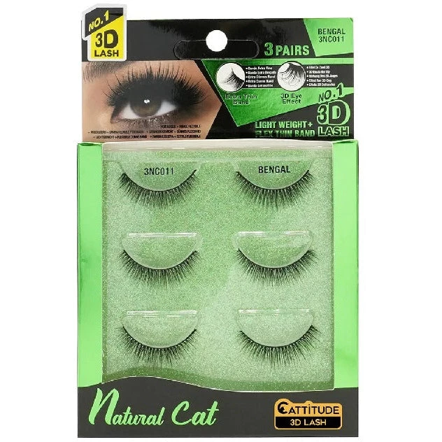 EBIN: Natural Cat 3D LASHES 3Pack 3 EBIN: Natural Cat 3D LASHES 3Pack