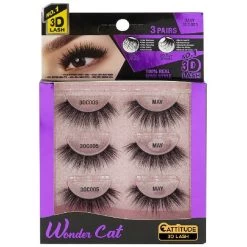 EBIN: Wonder Cat Faux Mink 3D Lashes - 3pack 5 EBIN: Wonder Cat Faux Mink 3D Lashes - 3pack -Wig Care Shop ebin new york eyelashes ebin wonder cat faux mink 3d lashes 3pack 31090280464470