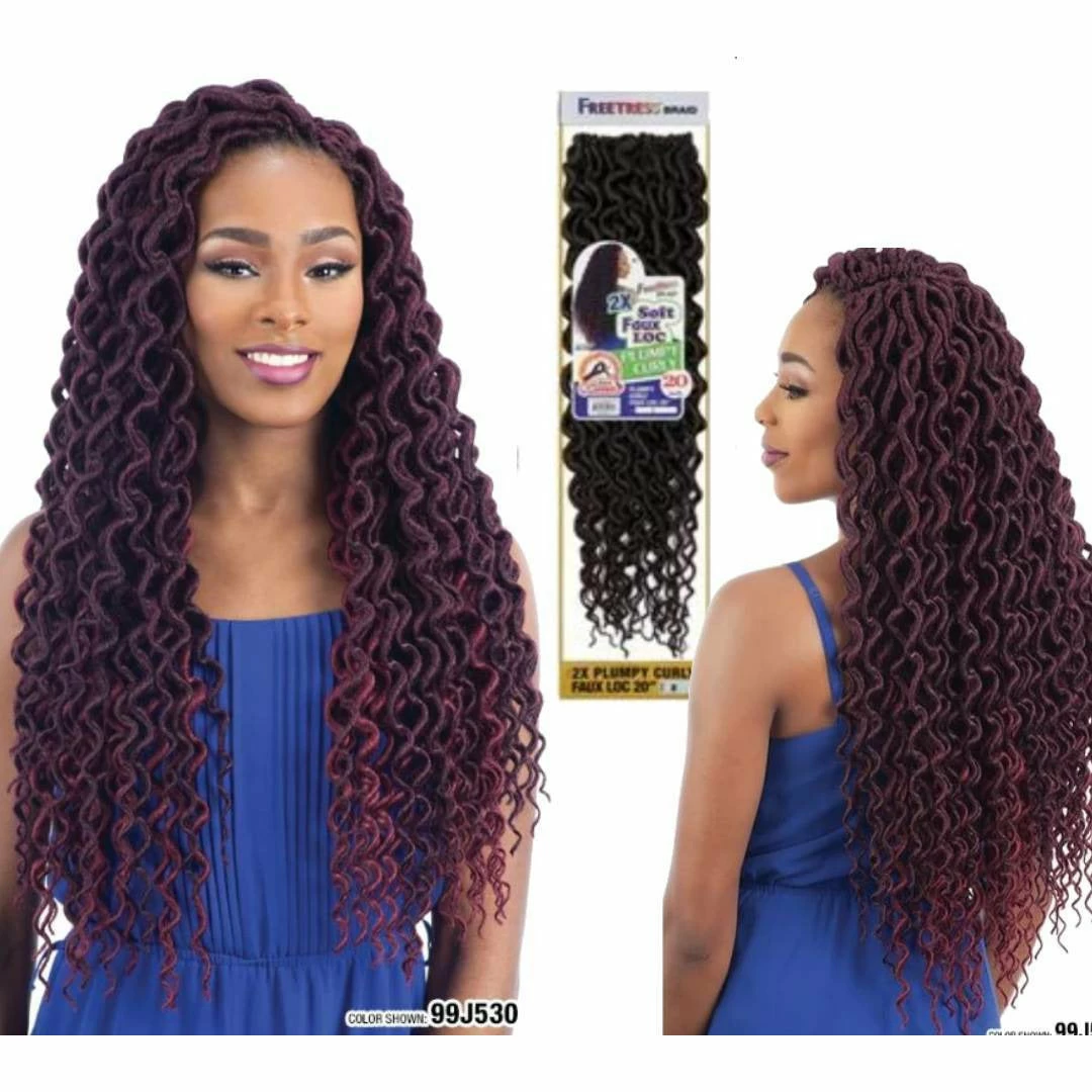 FreeTress: 2X Plumpy Curly Faux Loc 20" Crochet Braids 3 FreeTress: 2X Plumpy Curly Faux Loc 20" Crochet Braids