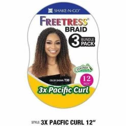 FreeTress: 3X Pacific Curl 12" Crochet Braids - FINAL SALE -Wig Care Shop freetress crochet hair freetress 3x pacific curl 12 crochet braids 28763507621974