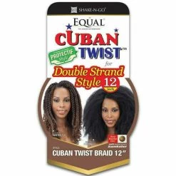 FreeTress: Equal Cuban Twist Braid 12" Synthetic Hair Double Strand Style