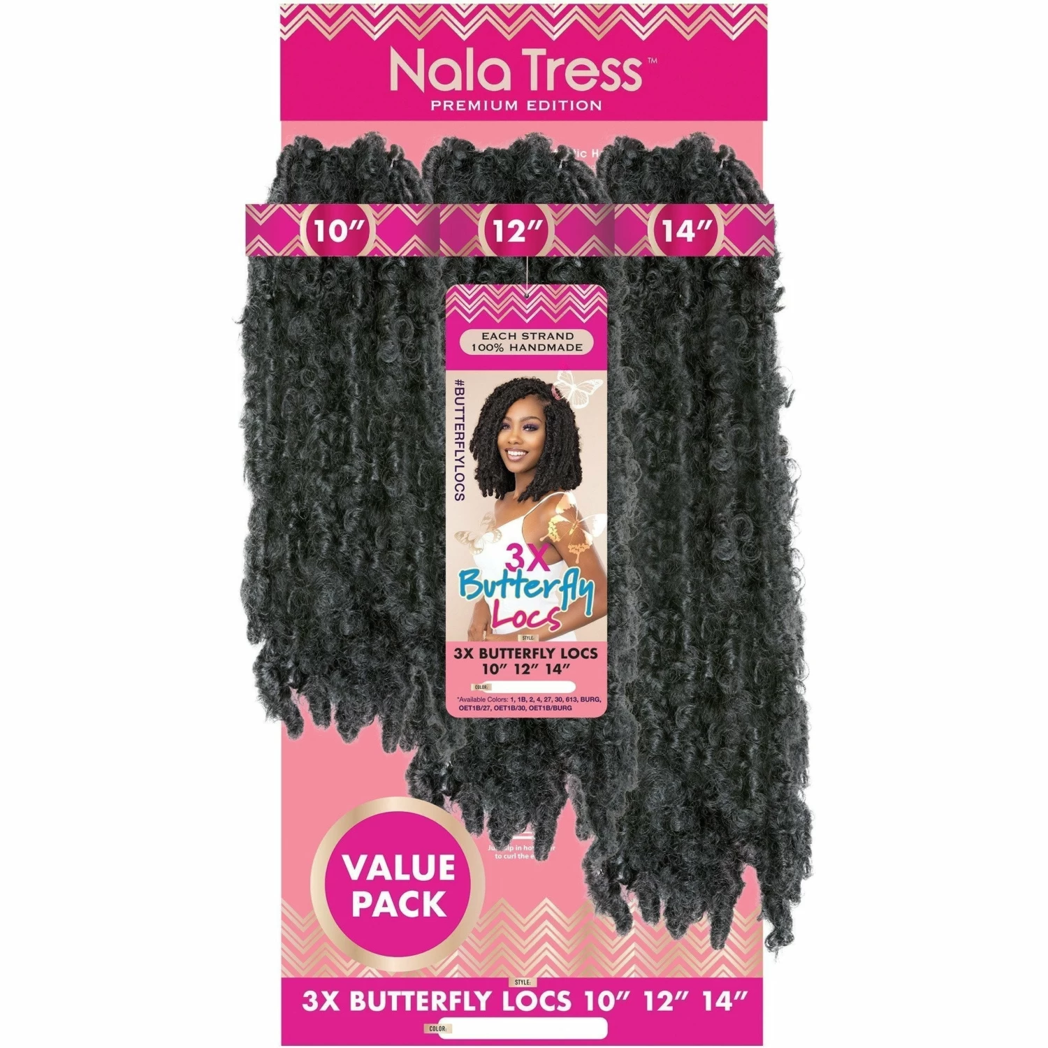 Janet Collection: Nala Tress 3X Butterfly Locs 10/12/14" Crochet Braids - FINAL SALE 4 Janet Collection: Nala Tress 3X Butterfly Locs 10/12/14" Crochet Braids - FINAL SALE - Image 2