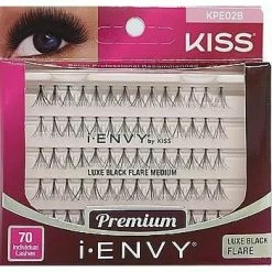 Kiss: I Envy Luxe Individual Lash Extensions 12 Kiss: I Envy Luxe Individual Lash Extensions -Wig Care Shop kiss cosmetics luxe black flare medium kiss i envy luxe individual lash extensions 16005729910870