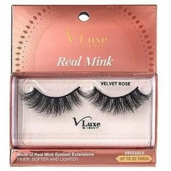 KISS: I-ENVY V-Luxe Real Mink Eyelashes -Wig Care Shop kiss professional eyelashes vlec03 velvet rose kiss i envy v luxe real mink eyelashes 14698496819286