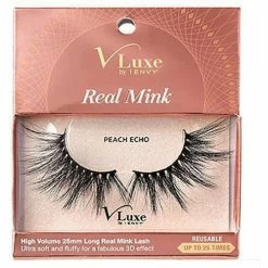 KISS: I-ENVY V-Luxe Real Mink Eyelashes -Wig Care Shop kiss professional eyelashes vlec05 peach echo kiss i envy v luxe real mink eyelashes 14698497638486