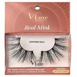 KISS: I-ENVY V-Luxe Real Mink Eyelashes -Wig Care Shop kiss professional eyelashes vlec06 love rose gold kiss i envy v luxe real mink eyelashes 14698498261078
