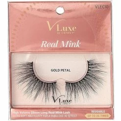 KISS: I-ENVY V-Luxe Real Mink Eyelashes -Wig Care Shop kiss professional eyelashes vlec10 gold petal kiss i envy v luxe real mink eyelashes 15585551417430