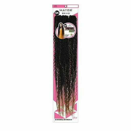 Mayde Beauty: 3x Waterfall Box Braid 34" Crochet Braids 5 Mayde Beauty: 3x Waterfall Box Braid 34" Crochet Braids - Image 3