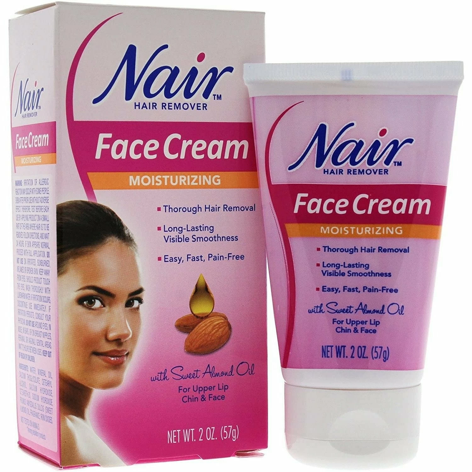 Nair: Hair Remover Moisturizing Face Cream 2oz. 3 Nair: Hair Remover Moisturizing Face Cream 2oz.
