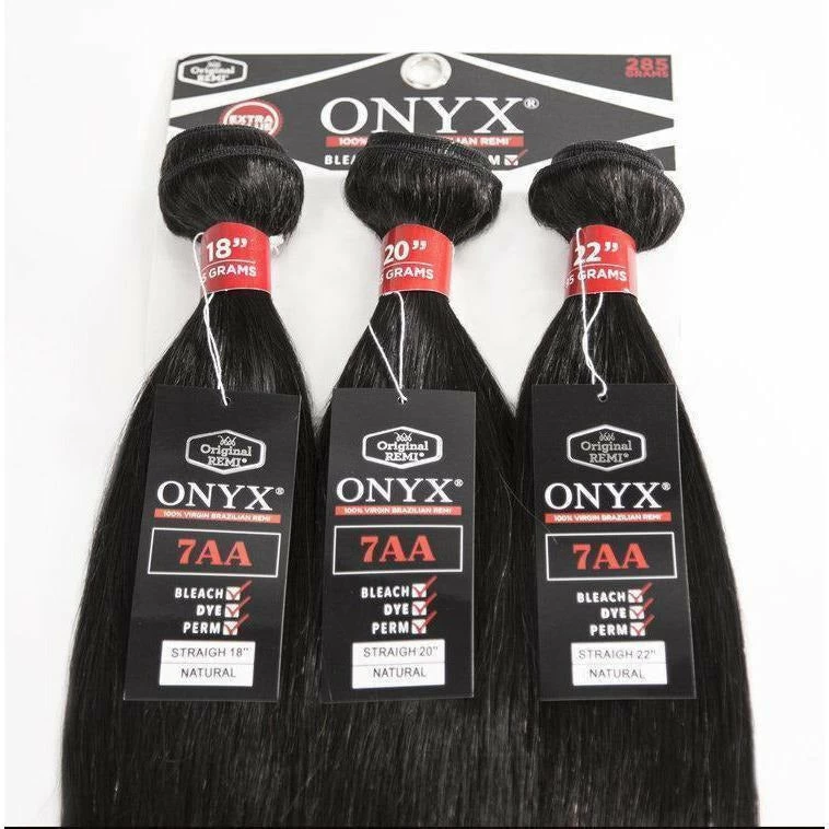 Onyx: 100% Virgin Brazilian Remi 3 Pack - Straight 5 Onyx: 100% Virgin Brazilian Remi 3 Pack - Straight - Image 3