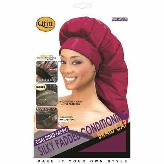 Qfitt: Dual Sided Fabric Silky Padded Conditioning Braid Cap 3 Qfitt: Dual Sided Fabric Silky Padded Conditioning Braid Cap
