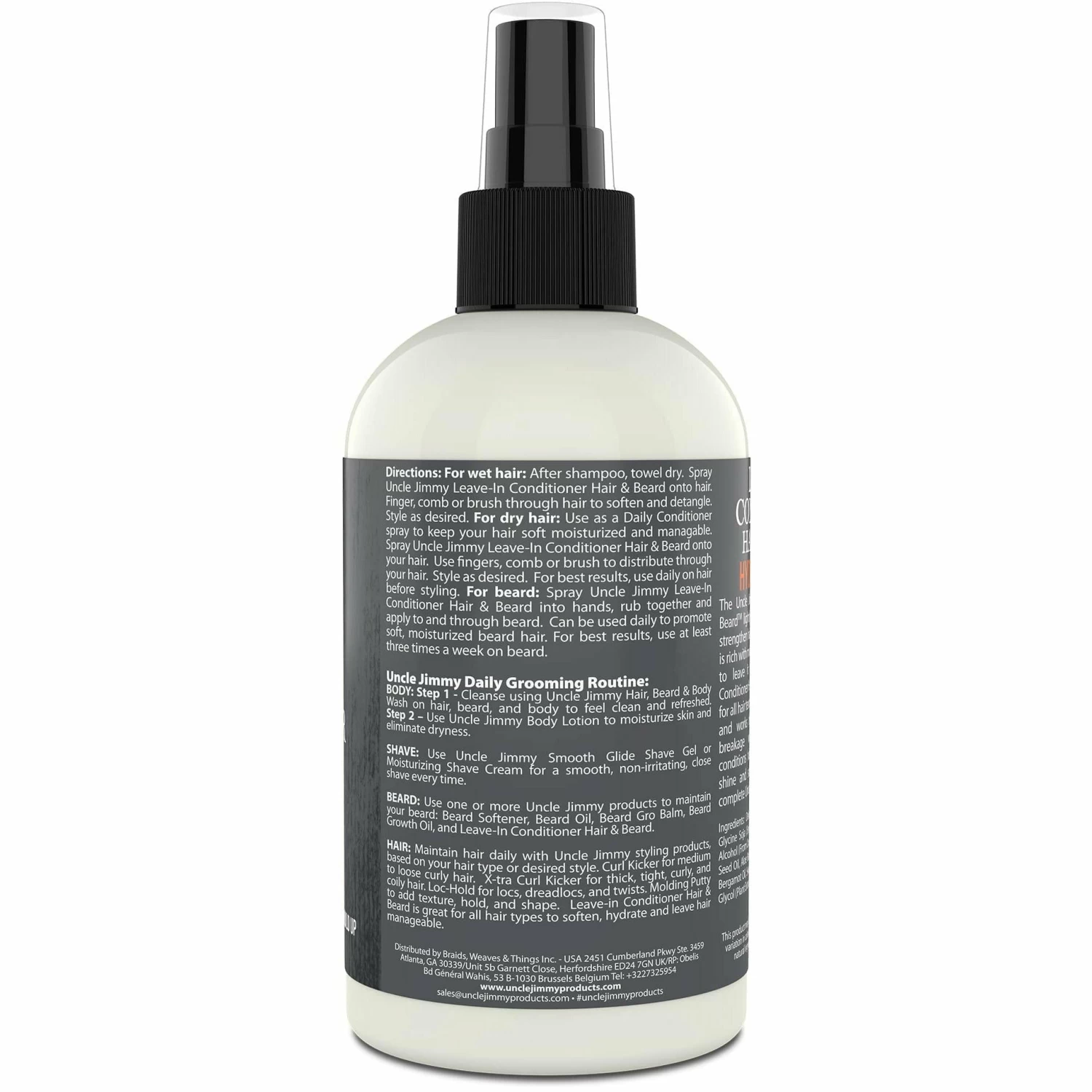 Uncle Jimmy Hair & Beard Leave-In Conditioner 8oz 5 Uncle Jimmy Hair & Beard Leave-In Conditioner 8oz - Image 3