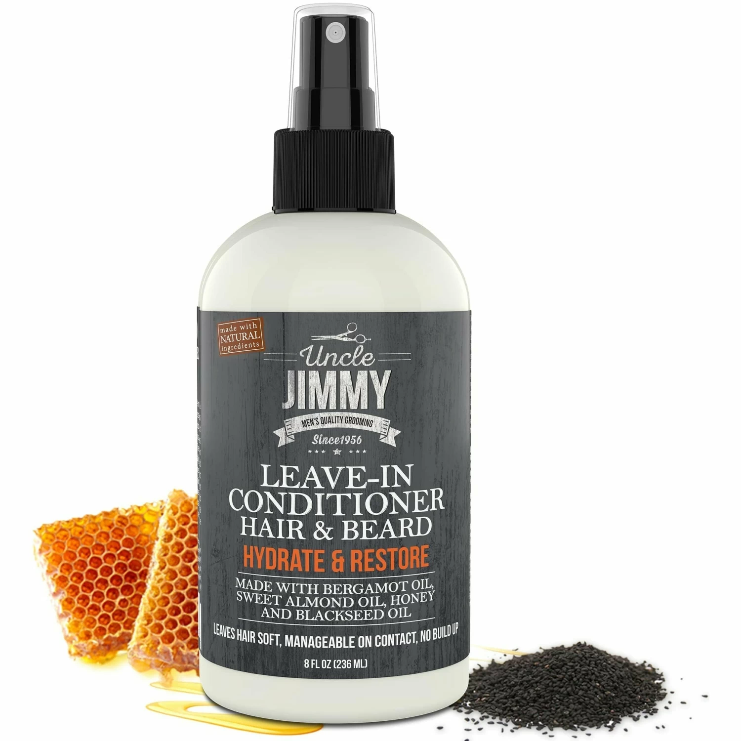 Uncle Jimmy Hair & Beard Leave-In Conditioner 8oz 3 Uncle Jimmy Hair & Beard Leave-In Conditioner 8oz