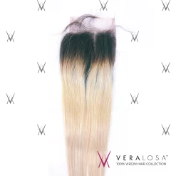 Vera Losa™ Pre-Bleached 4x4 Swiss Lace Closure - Straight #1B/613