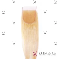 Vera Losa™ Pre-Bleached 4x4 Swiss Lace Closure - Straight #613 -Wig Care Shop vera losa virgin human hair 14 613 vera losa pre bleached 4x4 swiss lace closure straight 613 4484452057174