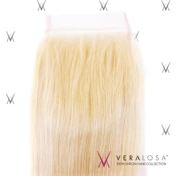 Vera Losa™ Pre-Bleached 4x4 Swiss Lace Closure - Straight #613 -Wig Care Shop vera losa virgin human hair 14 613 vera losa pre bleached 4x4 swiss lace closure straight 613 4484452221014